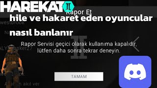 Harekat 2  Online OYUNCU NASIL REPORTLANIR [upl. by Llebiram]