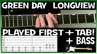 Green Day Longview Guitar Chords Lesson amp Tab Tutorial  Bass [upl. by Nich]