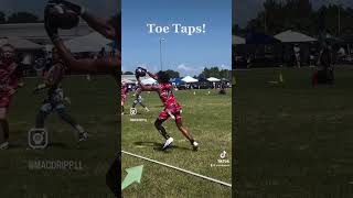 Toe Taps flagfootball brandambassador americanfootball toetaps touchdown [upl. by Pucida477]