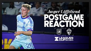 Postgame Reaction  Jasper Löffelsend on match with LAFC depth of team [upl. by Yorgerg]