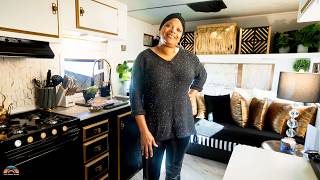 Homelessness To Living Tiny  Her DIY Camper Renovation [upl. by Ibbor]