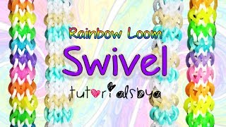 NEW REVERSIBLE Swivel Rainbow Loom Bracelet Tutorial  How To [upl. by Liu]