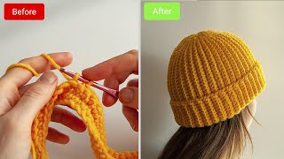 Easy Crochet Beanie For Beginners  Crochet Hat for Men amp Women [upl. by Kendricks]