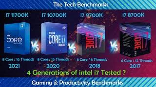 Intel i7 11700k vs Intel i7 10700k vs Intel i7 9700k vs Intel i7 87004 Generation of i7 Tested [upl. by Odnalo]