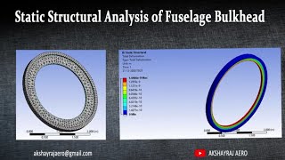 Static structural analysis of Fuselage bulkhead [upl. by Nauqyaj]