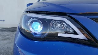 How To Headlight Removal 0814 WRX  Aftermarket Installation  HID BULB Replacement [upl. by Juanita]