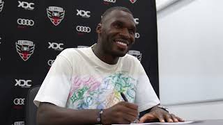 Christian Benteke First interview as DC Uniteds Designated Player [upl. by Nnaul]