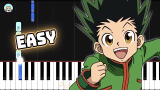 Hunter x Hunter OP  quotDeparturequot  EASY Piano Tutorial amp Sheet Music [upl. by Ayekehs387]