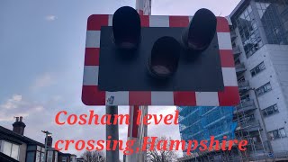 Cosham level crossing in Hampshire [upl. by Nyrhtakyram586]