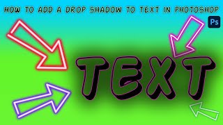 How to add a drop shadow to text in Photoshop [upl. by Magnolia]