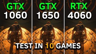 GTX 1060 vs GTX 1650 vs RTX 4060  Test In 10 Games at 1080p [upl. by Corty]