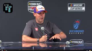 NASCAR Cup Series at Richmond  Denny Hamlin prerace press conference 81024 nascar [upl. by Daukas]