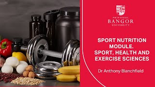 Dr Anthony Blanchfield  Sport Nutrition Module Sport Health and Exercise Sciences [upl. by Aneen398]