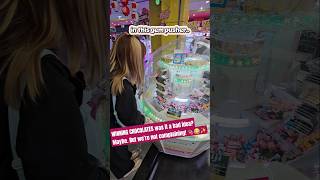 Winning too many chocolates at the gem pusher🍫😂✨ GemPusher ArcadeWins Japan arcade ufoキャッチャー [upl. by Anej]