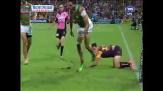 Greg Inglis Brilliant Solo Try vs Broncos HD 2014 [upl. by Mclaughlin272]