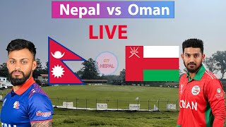 NEPAL VS OMAN FINAL LIVE  NEPAL VS OMAN T20I WORLD CUP ASIA QUALIFIERS FINAL LIVE  NEPAL VS OMAN [upl. by Kristie]