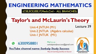 14M1  Taylors theorem and its Proof  1st Btech 1 Sem  JNTUKJNTUHJNTUA [upl. by Yeuh320]