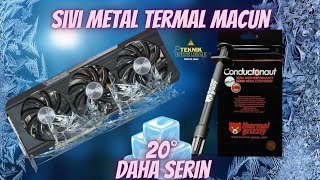 Sıvı metal termal macun denedik 20° daha serin  Thermal grizzly [upl. by Elconin605]