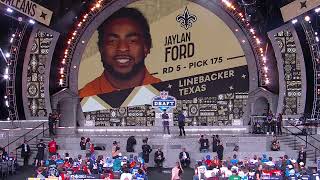 Saints select LB Jaylan Ford with Pick 175 in the 5th round  2024 NFL Draft [upl. by Laitselec]