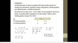 Primjena sustava linearnih jednadžbi problemski zadaci  1razred [upl. by Lednic607]