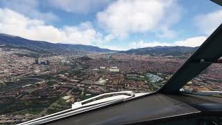 ATR 72600 Final Approach Medellin Colombia II MFS2020 II SKMD [upl. by Llenrrad527]