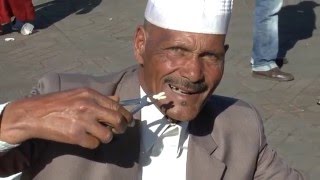 Dental Extractions at Jemaa El Fna Square Marrakech Morocco [upl. by Ongineb]