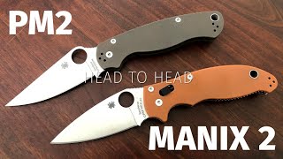 Spyderco Head to Head Paramilitary2 vs Manix2 Review [upl. by Phiona84]