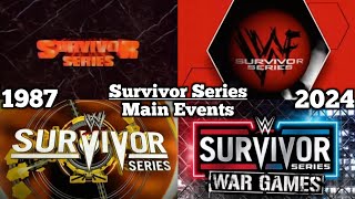 All Of Survivor Series PPV Main Events Match Card Compilation 1987  2024 [upl. by Frederiksen97]