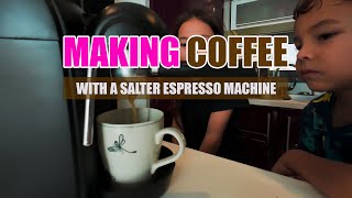 How to Make coffee with a Salter Espresso Machine [upl. by Oratnek445]