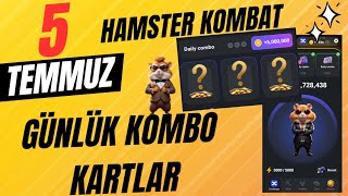 Hamster Kombat Günlük Kombo Kartları 5 TEMMUZ  5 Milyon hamsterkombat hamstercombat hamsters [upl. by Adirem96]