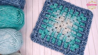 EASY Crochet Blanket  Motif  Posted Granny Square Simple Beginner Friendly Tutorial [upl. by Goldarina252]