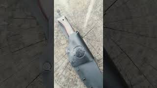 Custom Prepper knife with Kydex sheath and leather belt loop [upl. by Assilem]