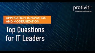 Top Questions for IT Leaders Application Innovation and Modernization [upl. by Dlaniger]