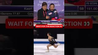 Kaori Sakamoto surprises herself at Skate Canada😁😂 [upl. by Neukam]