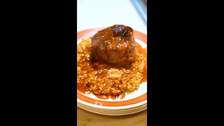 Osso Buco with Wagyu Shortrib Risotto and Bone Marrow Chocolate Fudge Cake [upl. by Thurnau]