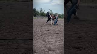 Practicing for highschool rodeo this weekend horse goattying fypシ゚viral [upl. by Bradeord32]