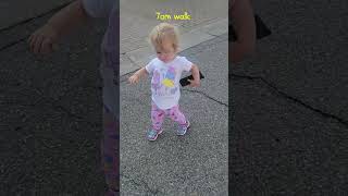 Adorable Milas Morning Walk Exercise Cutest Toddler Moments [upl. by Refinne]