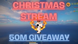 STREAMING TILL CHRISTMAS  50M GIVEAWAY  ROAD TO 14K  Hypixel skyblock [upl. by Emse754]