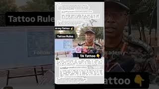 Indian Army Tattoo Rules army inadianarmy shortvideo shorts viralvideo [upl. by Pomeroy]