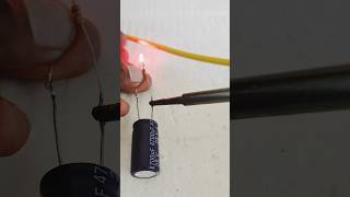 Capacitor charge LED Glowingshorts [upl. by Leupold]