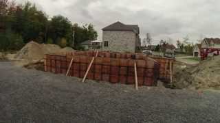 TimeLapse construction de maison unifamiliale neuve à TroisRivière Le solage [upl. by Nikoletta]