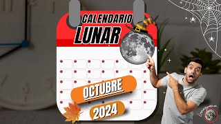 📆CALENDARIO LUNAR Octubre 2024 ✅TODAS LAS FASES DE LA LUNA OCTUBRE 2024  almanaque oct VÍDEO [upl. by Yort]