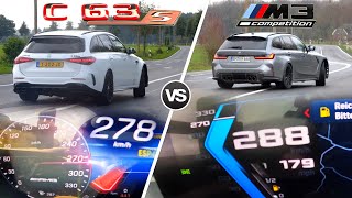 2024 AMG C63 S vs 2024 BMW M3  0200 SOUND TOP SPEED amp DRIFT [upl. by Anilatsyrc]