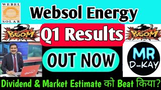 Websol Energy Q1 Results 2025 🔴Websol Energy Results 🔴Websol Energy Latest News 🔴Websol Energy Share [upl. by Xavler171]