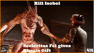 Sceleritas Fel Grants Bhaal’s Gift for Killing Isobel  Dark Urge Path in Baldur’s Gate 3 [upl. by Eddi209]