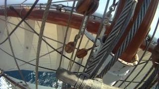 bark europa bowsprit and skysail with a go pro [upl. by Garibold]