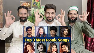 Top 3 Most Iconic Songs By Each Singers  MUZIX PAKISTANI REACTION [upl. by Anaidirib]