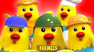 Five Fat Hens  Nursery Rhymes farmees  kids rhymes farmees  nursery rhyme video song [upl. by Shelby]