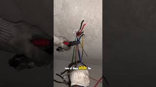 Let’s compare this method of wire connection with using Wago connectors electrician electrian [upl. by Oileduab27]