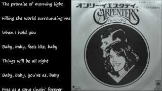 Only Yesterday オンリー・イエスタデイ ／ CARPENTERS [upl. by Jareen]